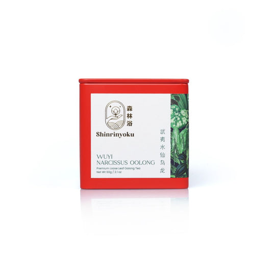 Wuyi Narcissus Oolong Tea in red tin